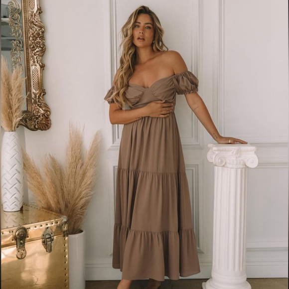 Ivory Ruffle Maxi Dress - Picture 3 of 8